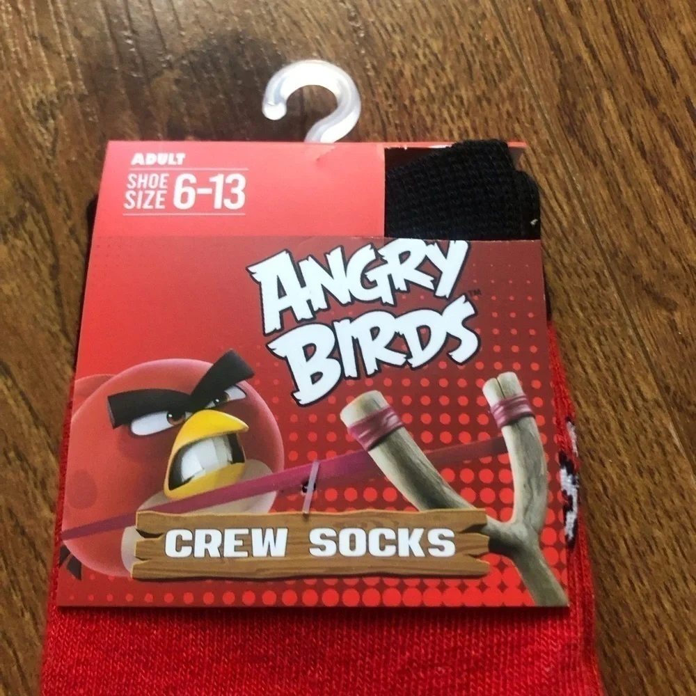 Angry Birds red crew socks